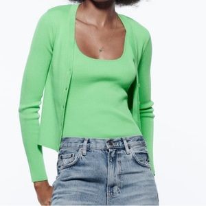 Green Zara Cardigan
